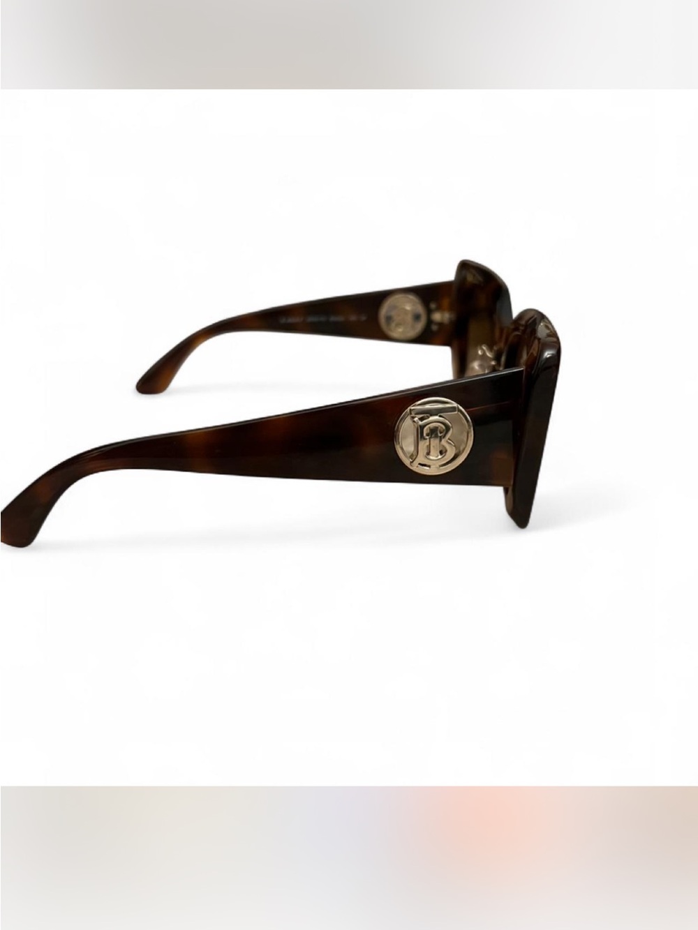 Burberry Tortoiseshell Brown Square Sunglasses with Logo - Picture 9 of 12